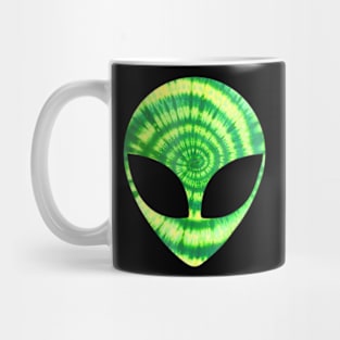 Alien Head Tie Dye Glow Trippy Party Mug